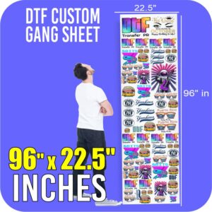 Custom Gang Sheet 22.5 x 96 Inches