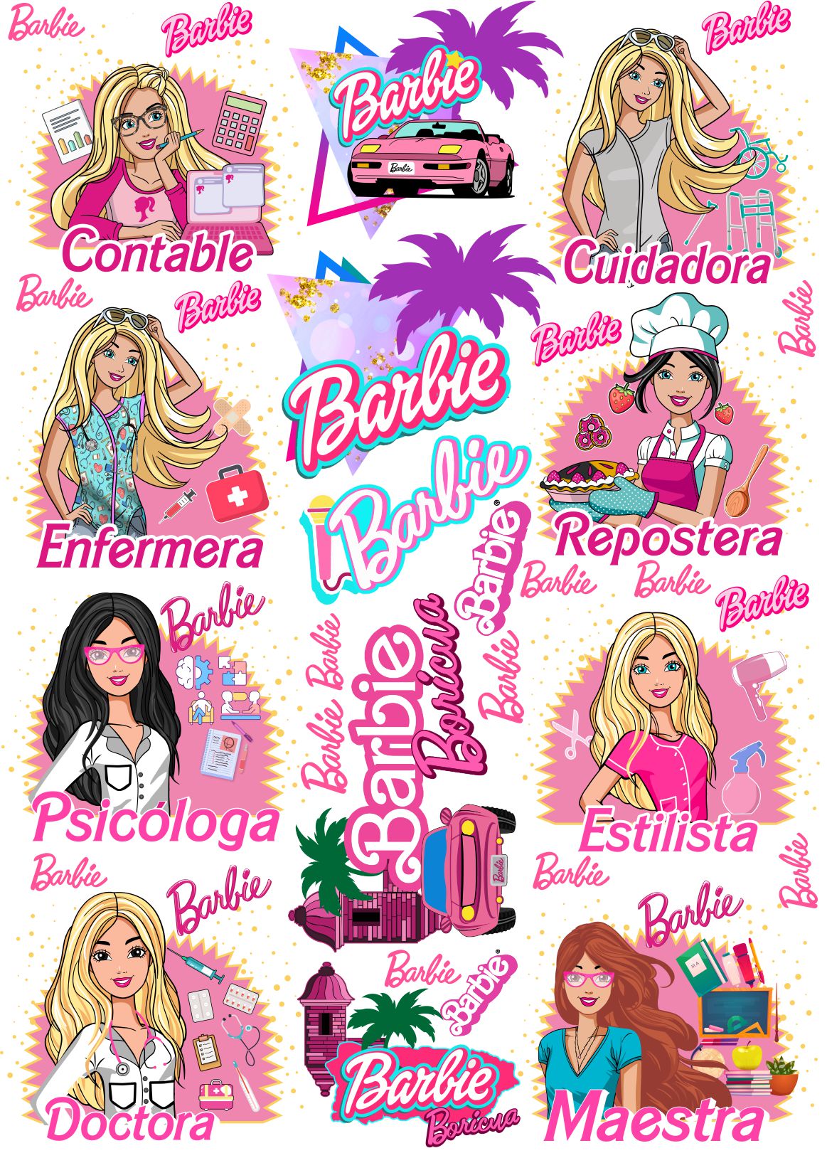 Barbie-02 Collection DTF 36″ x 25.5″ In