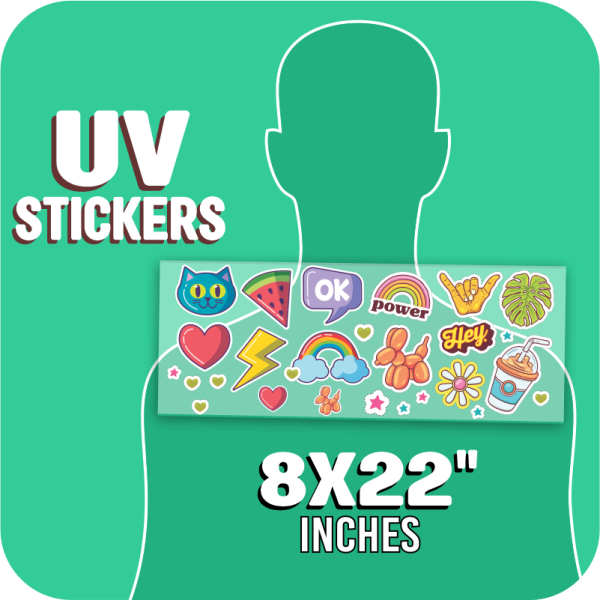 UV Stickers 8 x 22.5 In