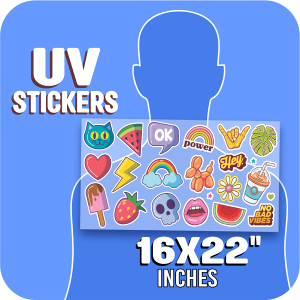 UV Stickers 16 inches x 22 Inches