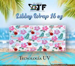 Boricua Flores UV Libbey Wrap 16 oz