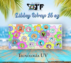 Bluey & Friends UV Libbey Wrap 16 oz
