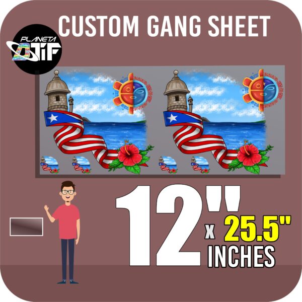 Custom DTF Gang Sheet 25.5 x 12 Inches