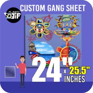 Custom DTF Gang Sheet 25.5 x 24 Inches